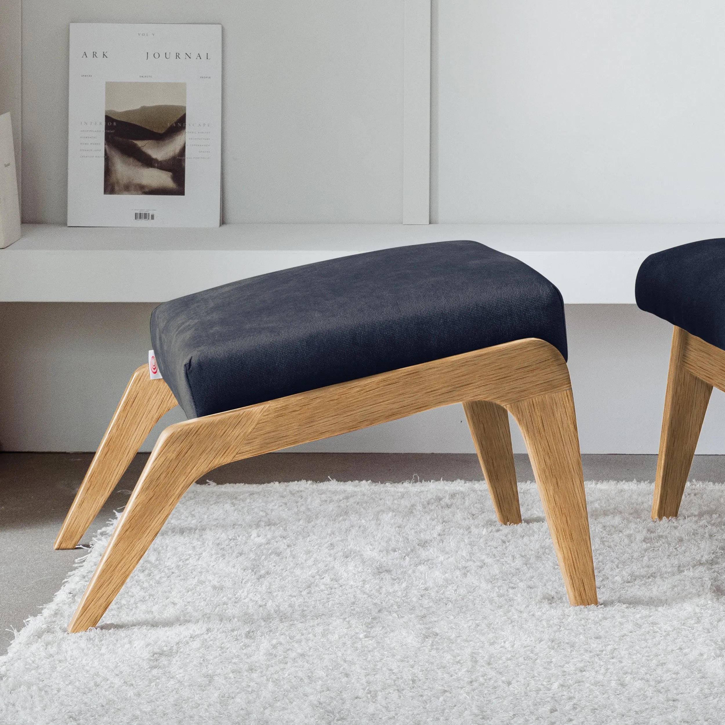 Apollo Fußhocker - Velvet Line Sternzeit Design