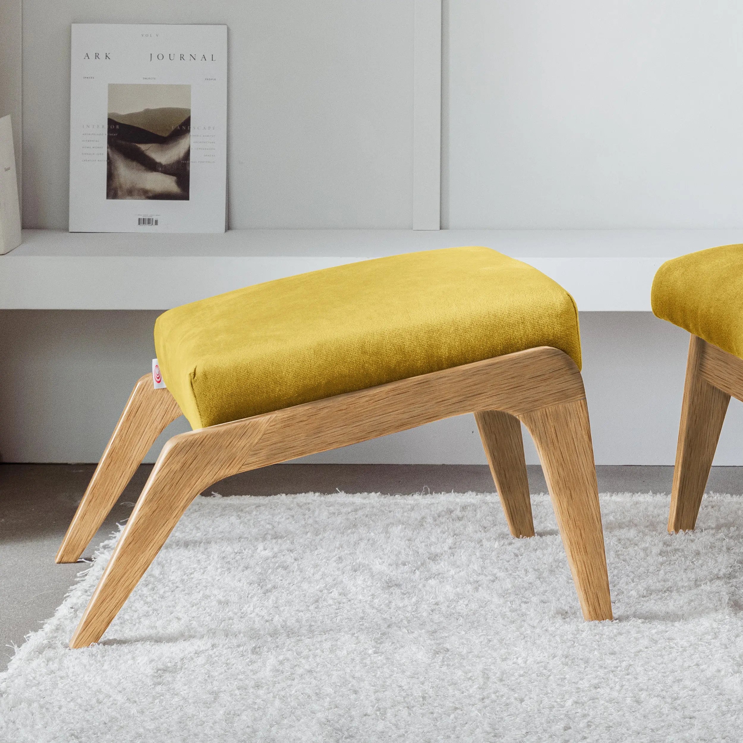 Apollo Fußhocker - Velvet Line Sternzeit Design