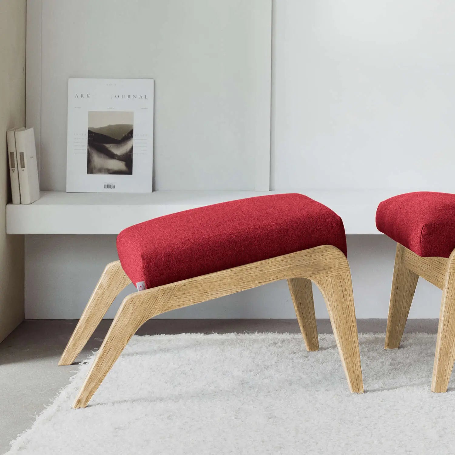 Apollo Fußhocker - Wool Line Sternzeit Design