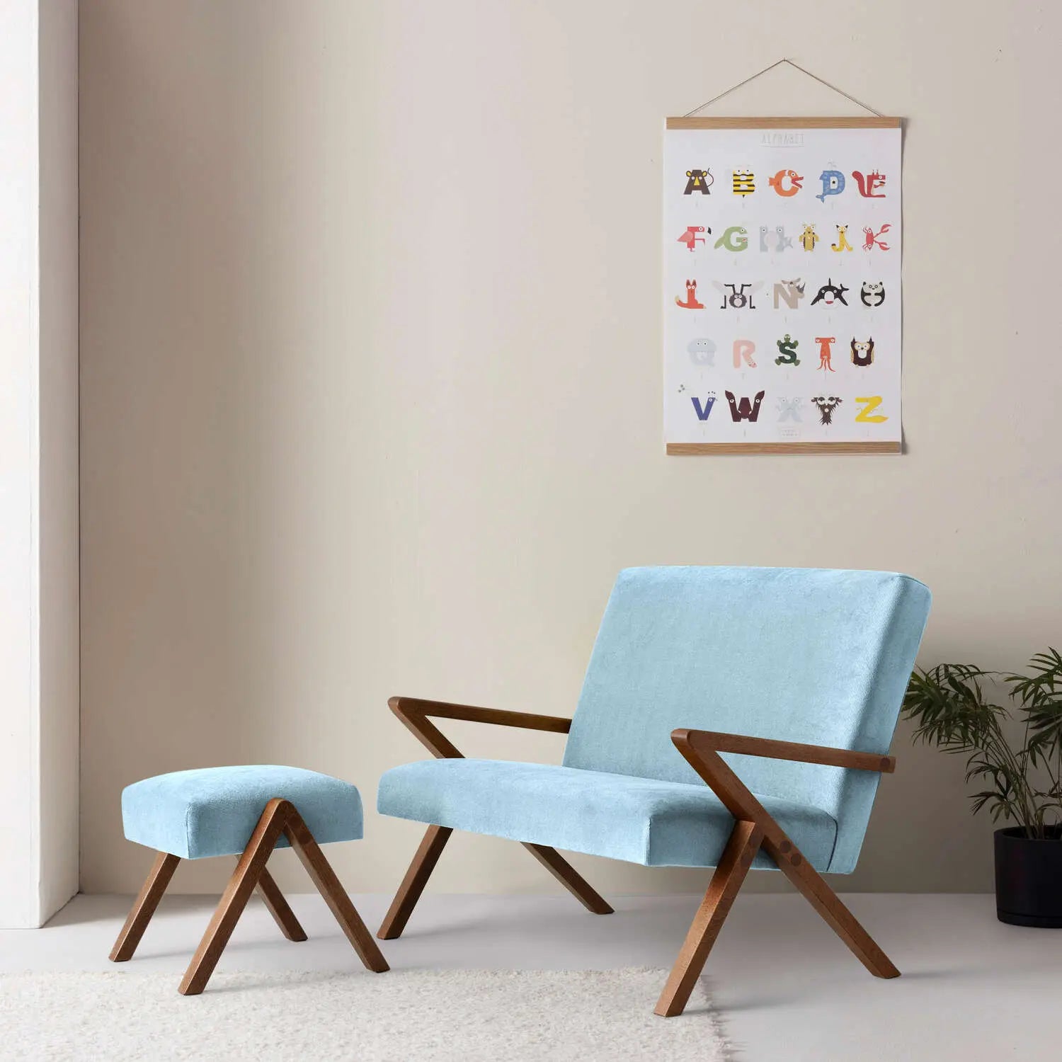 KidsRetrostar2erSofa-VelvetLine