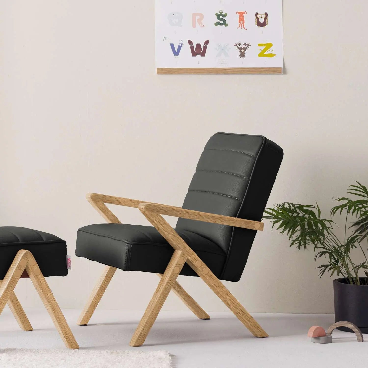 KidsRetrostarChair-Leder