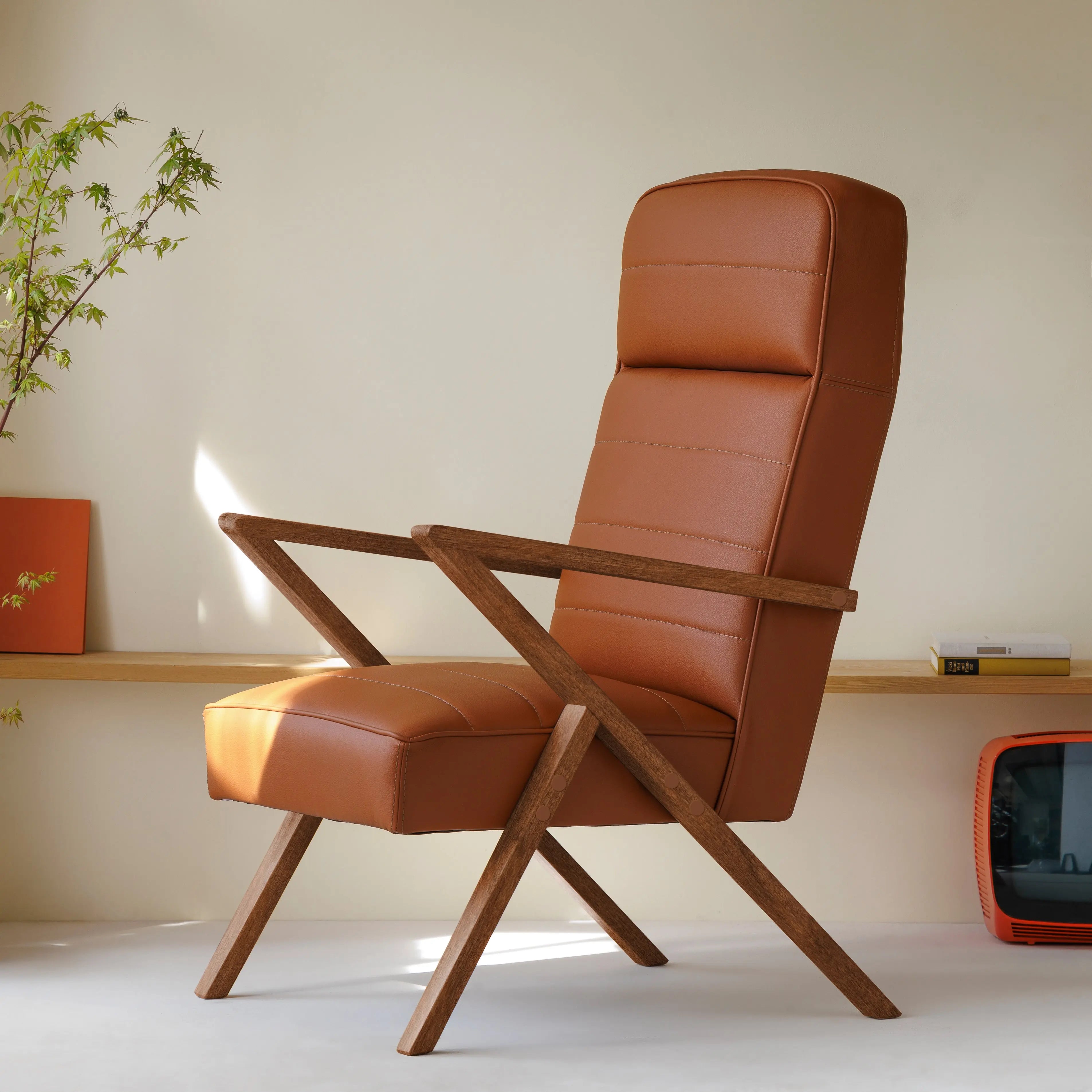 Retrostar Lounge Sessel - Leder Premium Sternzeit Design