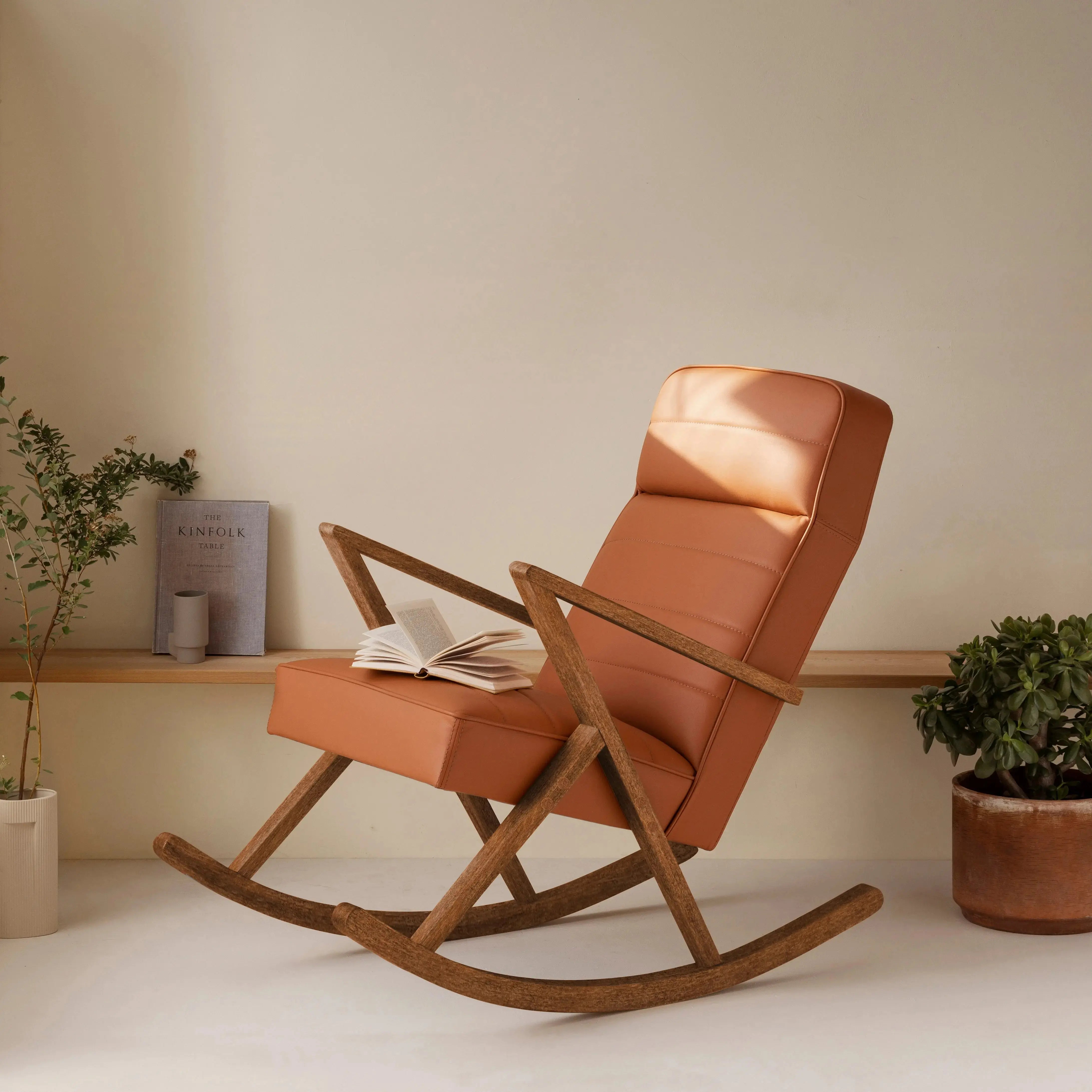Retrostar Lounge Schaukelsessel - Leder Premium Sternzeit Design