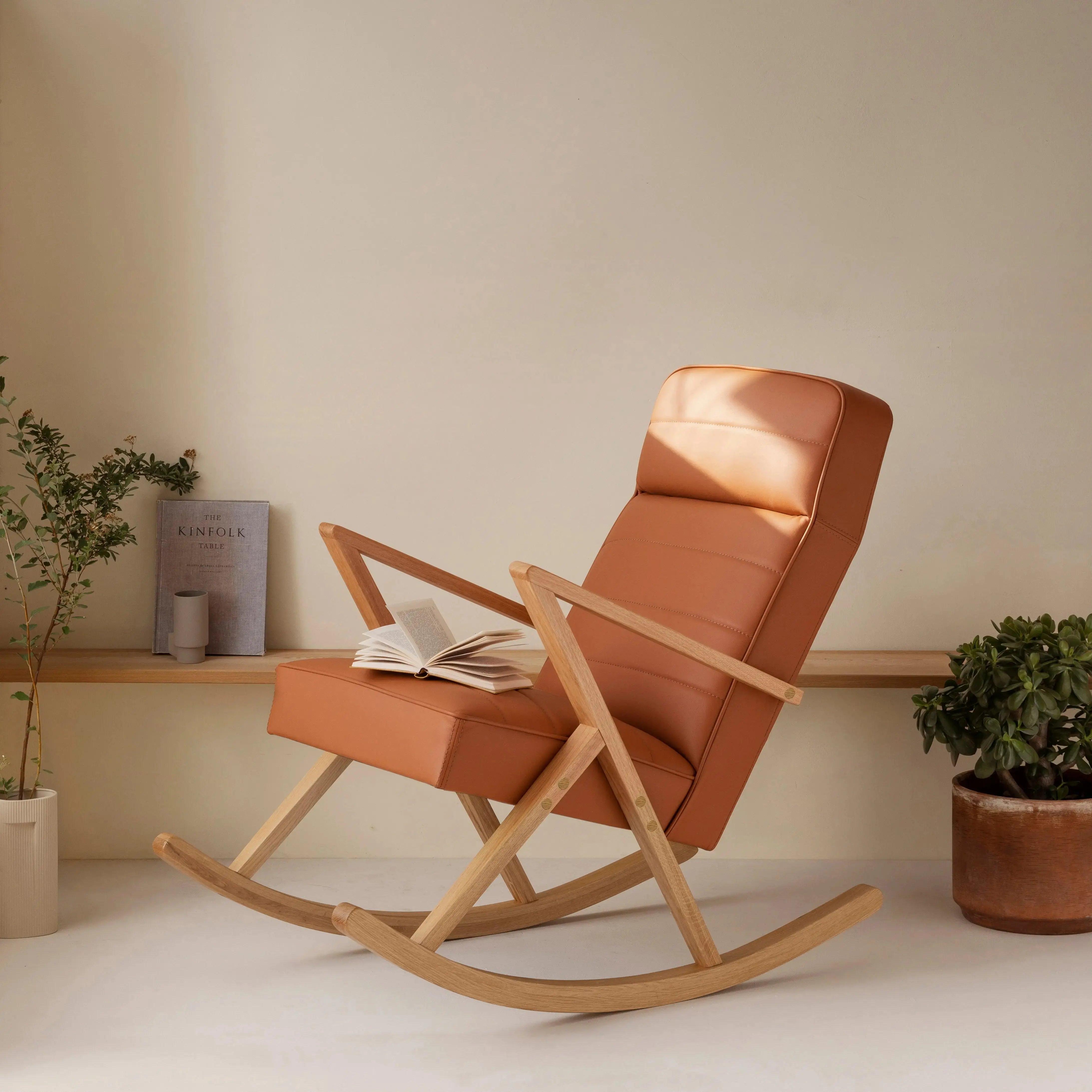 Retrostar Lounge Schaukelsessel - Leder Premium Sternzeit Design