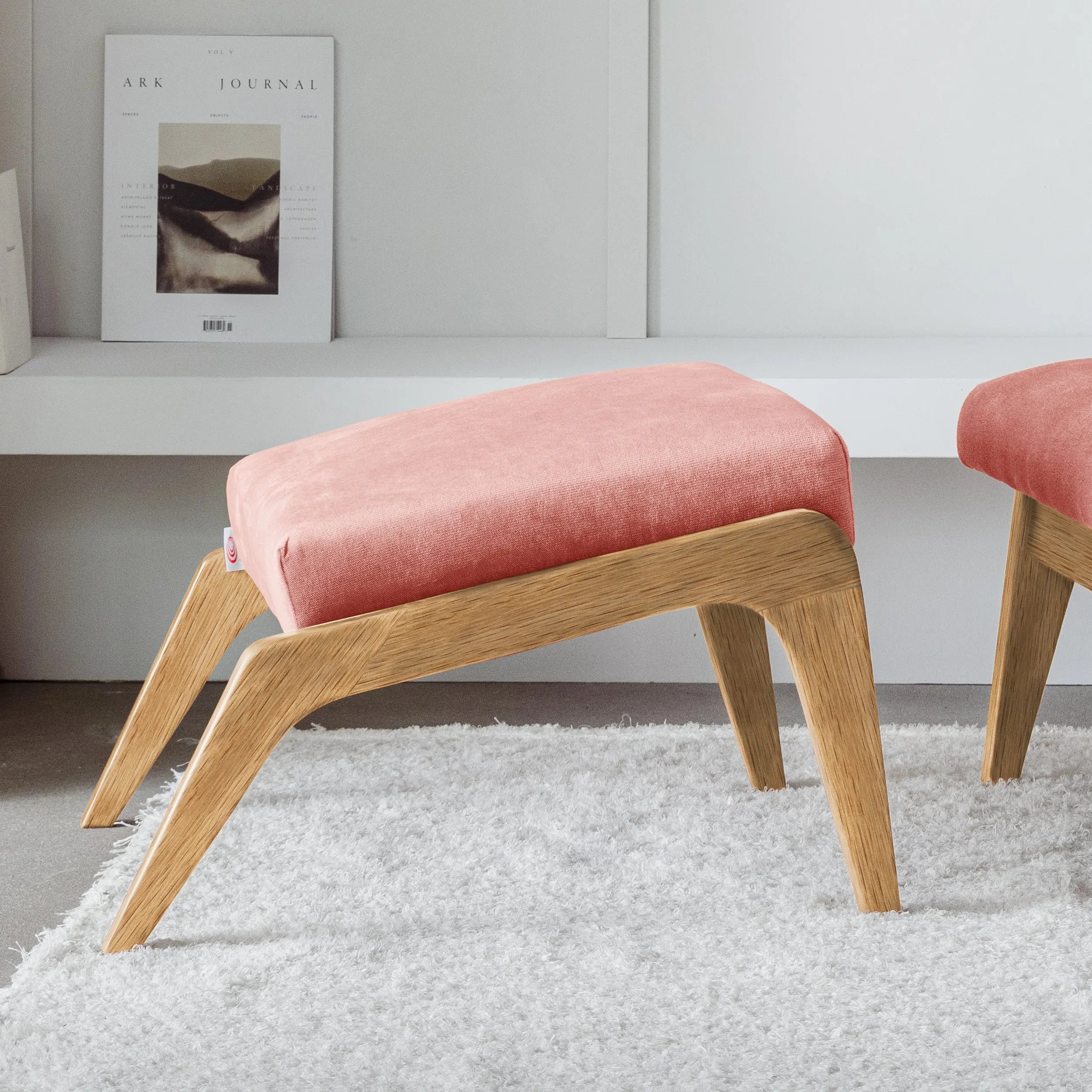 Apollo Fußhocker - Velvet Line Sternzeit Design