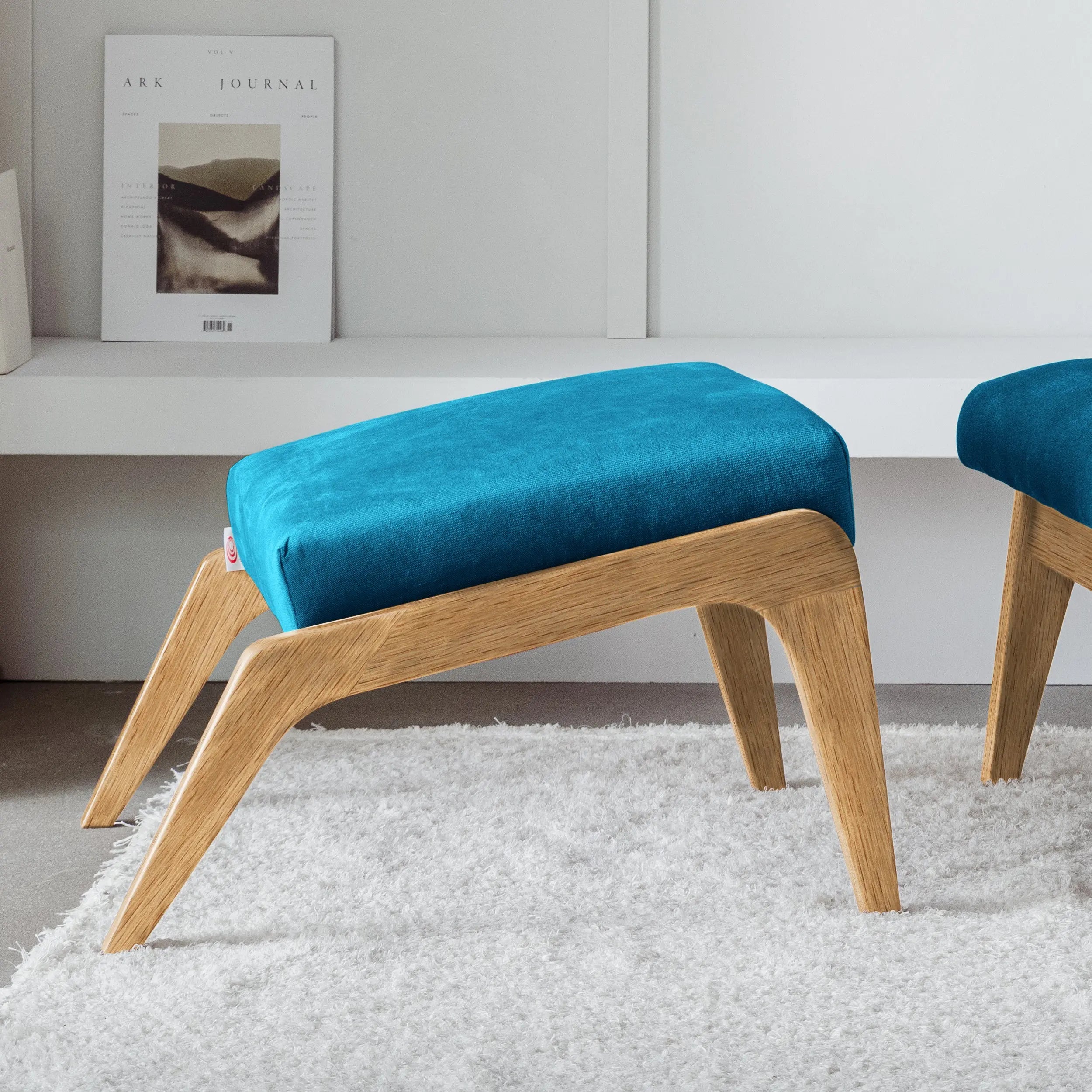 Apollo Fußhocker - Velvet Line Sternzeit Design