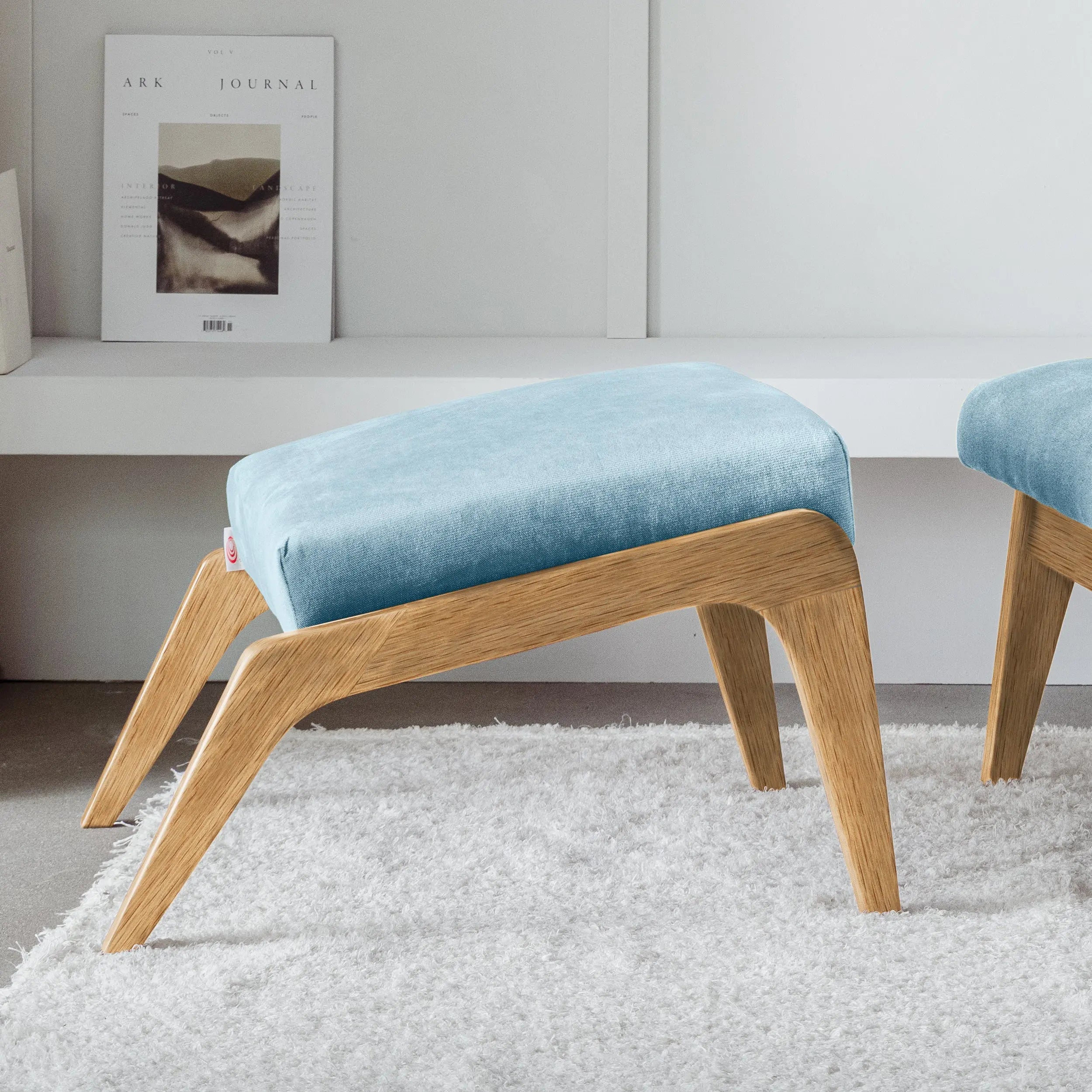 Apollo Fußhocker - Velvet Line Sternzeit Design