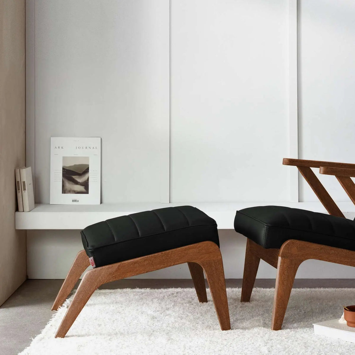 Apollo Fußhocker - Leder - Sternzeit Design