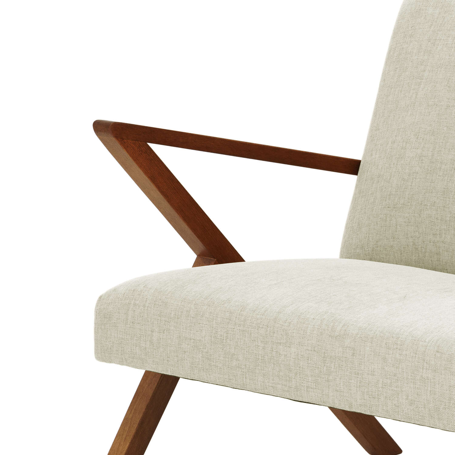 Retrostar Sofa 2-Seater New Life Alabaster Beech Wood, Walnut Stain Yes